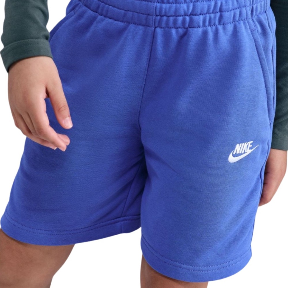 NWT - Nike Royal Blue Kids Athletic Shorts with White Logo - size XS youth